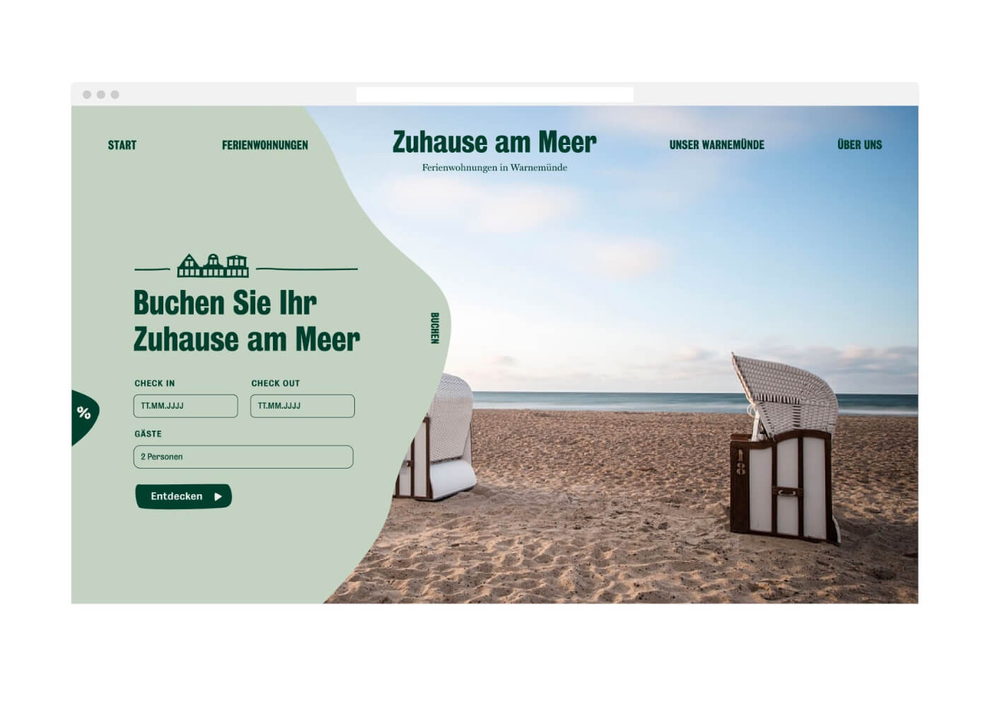 Website Zuhause am Meer Startseite